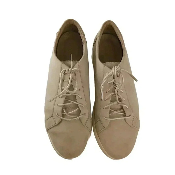 Timberland Womens Berlin Park Oxford Shoes Beige Leather Lace Up Round Toe 10 - Picture 5 of 12